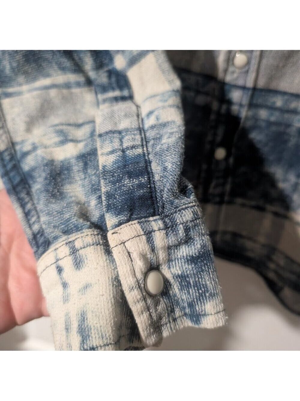 Chip Foster | Indigo Plaid Textured Button Down Shirt - Picture 7 of 14